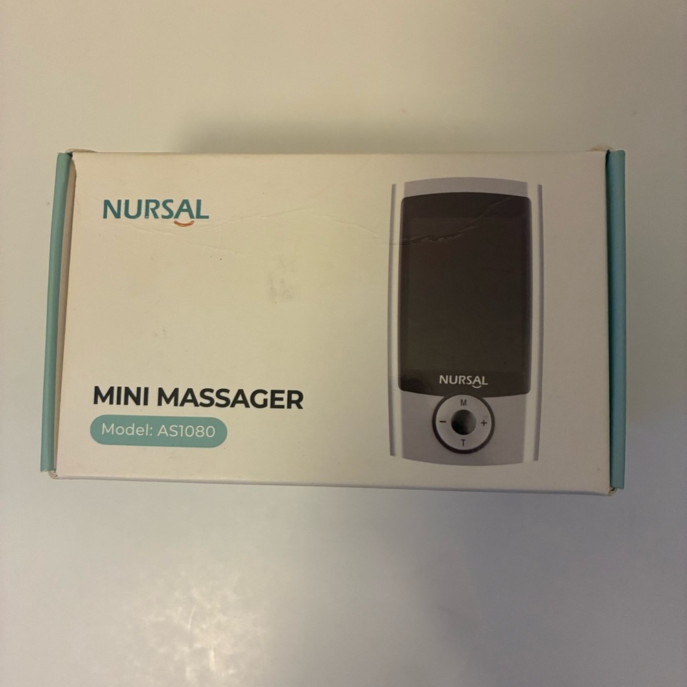 NURSAL MINI Unit Massager Model AS1080 Rechargeable Pain Relief Device with Box